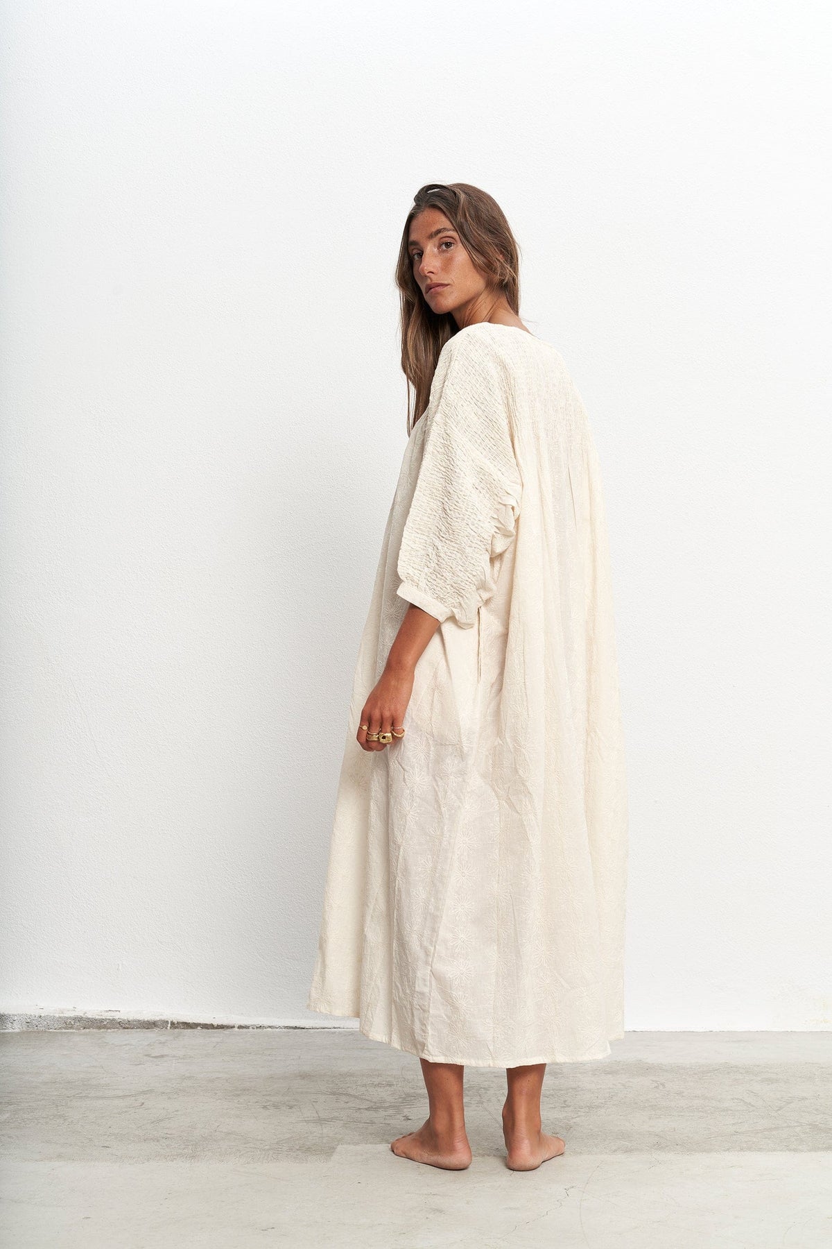 Elena Dress White