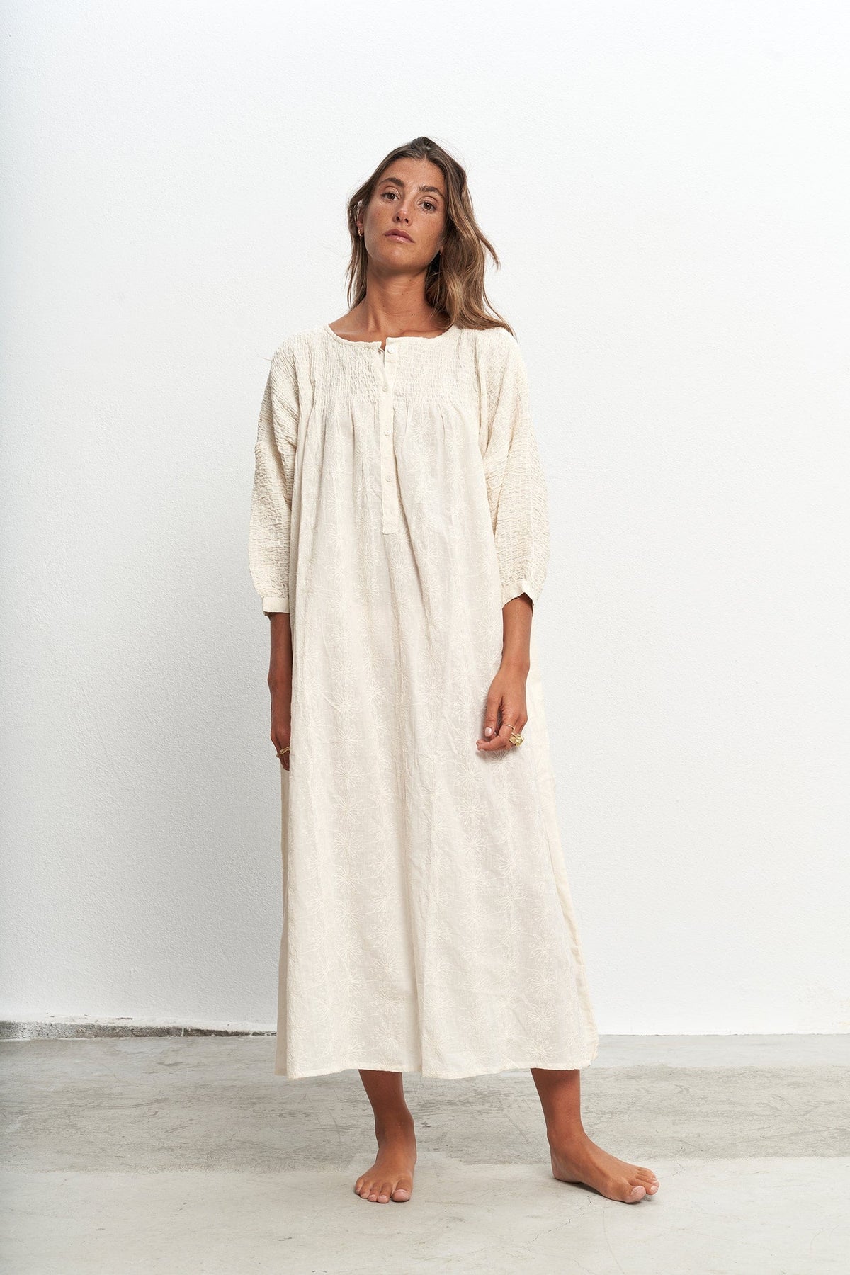Elena Dress White