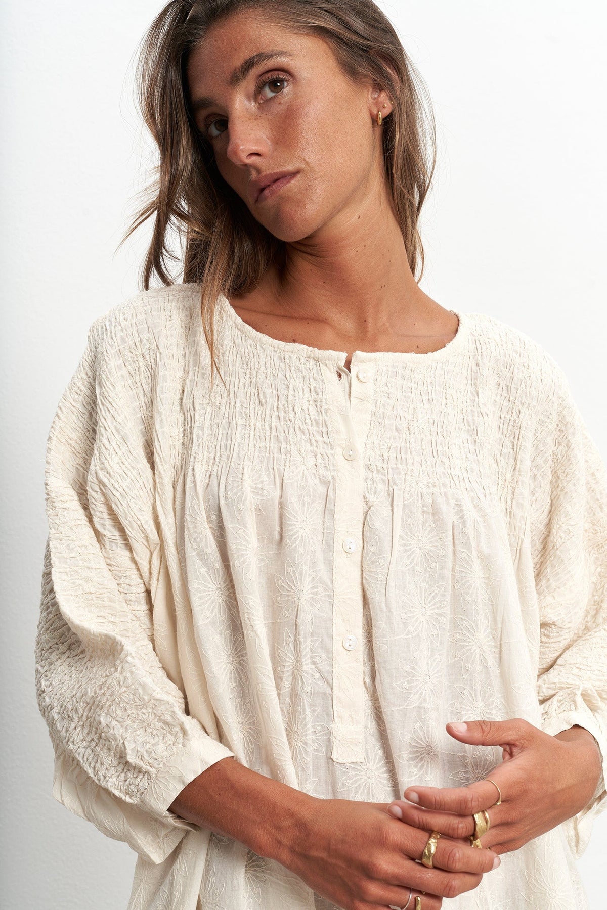 Elena Dress White